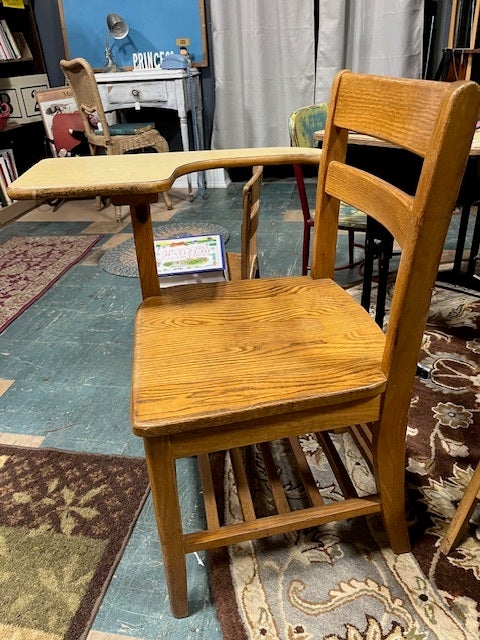 Vintage student desk chair discount